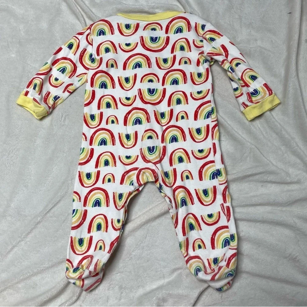 Chick Pea Rainbow 6-9 Month Sleeper and Lovey Set